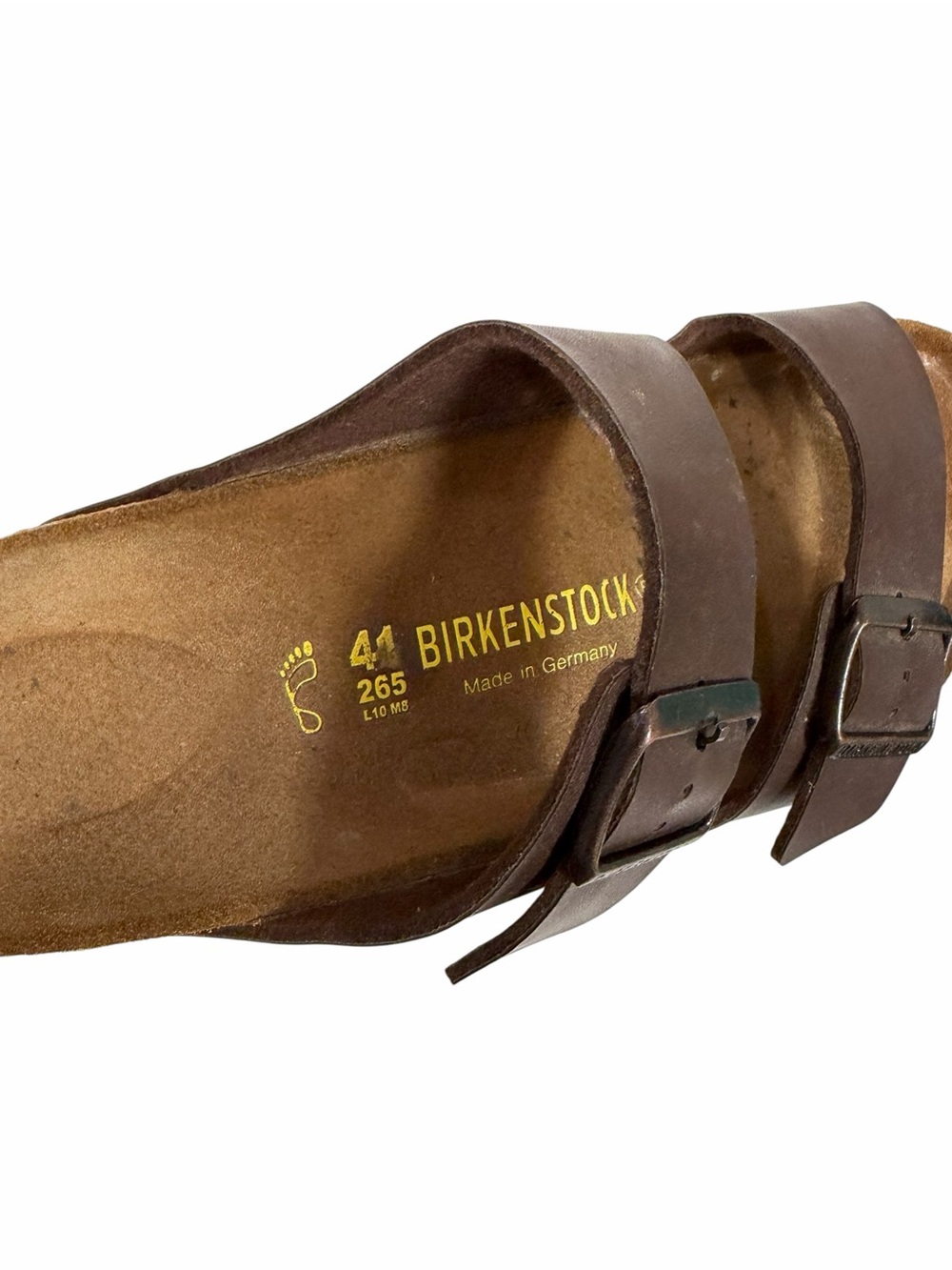 Birkenstock Arizona sandals Leather dark brown color women's size 10 EU 41 - Picture 2 of 9